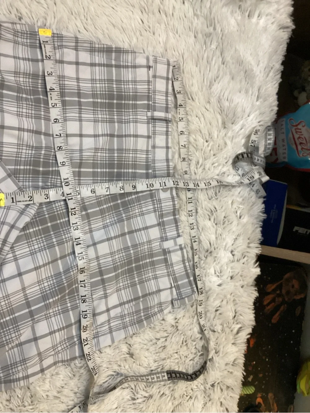 Nike Golf Men’s Dri-FIT Plaid Golf Shorts Gray White Size 36